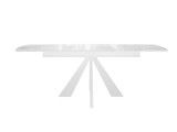 Стол DikLine SFU140 стекло белое мрамор глянец/подстолье белое/о недорого