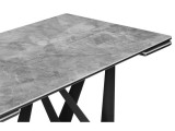 Марвин 160(220)х90х76 серый глняец / черный Керамический стол фото