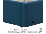 Односпальная кровать-тахта Bonna 900 с защитным бортиком синяя и распродажа