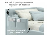 Односпальная кровать-тахта Bonna 900 с защитным бортиком мята па фото