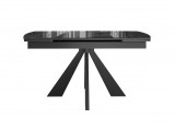 Стол DikLine SFU140 стекло черное мрамор глянец/подстолье черное купить