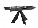 Стол DikLine SFU140 стекло черное мрамор глянец/подстолье черное недорого
