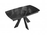 Стол DikLine SFU140 стекло черное мрамор глянец/подстолье черное от производителя