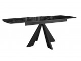Стол DikLine SFU140 стекло черное мрамор глянец/подстолье черное купить