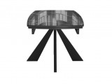 Стол DikLine SFU140 стекло черное мрамор глянец/подстолье черное распродажа