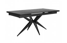 Стол для кухни DikLine KW160 мрамор С45 (керамика черная)/опоры