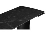 Готланд 160(220)х90х79 черный мрамор / черный Керамический стол купить