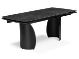 Готланд 160(220)х90х79 черный мрамор / черный Керамический стол недорого