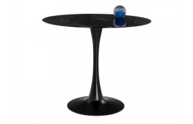 Кухонный стол Tulip 90 black glass стеклянный