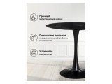 Tulip 90 black glass Стол стеклянный купить