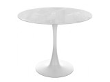 Tulip 90 super white glass Стол стеклянный недорого