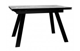 Кухонный стол DikLine DKL140 Керамика Серый мрамор/опоры черные (2 уп.)