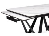 Марвин 160(220)х90х76 белый мрамор / черный Керамический стол купить