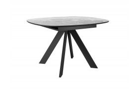 Стол для кухни DikLine BK100 Керамика Серый мрамор/подстолье черное/опоры