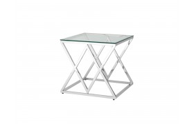 Журнальный столик Stool Group ИНСИГНИЯ 55х55 Прозрачное стекло/Ста