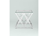 Журнальный стол Stool Group ИНСИГНИЯ 55х55 Прозрачное стекло/Ста фото