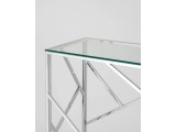 Консоль Stool Group АРТ ДЕКО 120х40 Прозрачное стекло/Сталь сере купить