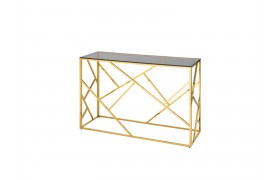 Туалетный столик Консоль АРТ ДЕКО 120х40 Стекло smoke/Сталь золото