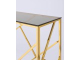 Консоль Stool Group АРТ ДЕКО 120х40 Стекло smoke/Сталь золото распродажа