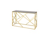 Консоль Stool Group АРТ ДЕКО 120х40 Стекло smoke/Сталь золото недорого
