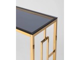 Консоль Stool Group БРУКЛИН 120х40 Стекло smoke/Сталь золото фото