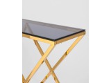 Консоль ИНСИГНИЯ 115х30 Стекло smoke/Сталь золото распродажа