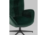 Кресло Stool Group Филадельфия Велюр изумрудный/Ножка черная фото