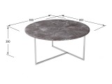 Стол журнальный Калифорния Маджоре серый мрамор распродажа