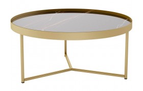 Журнальный столик Калифорния Ориндж Сахара нуар/Золото