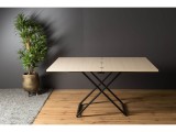 Стол-трансформер Левмар Compact D31/S53 (выбеленный дуб/черные о распродажа