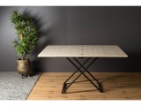 Стол-трансформер Левмар Compact D68/S53 (дуб шамони светлый/чёрн распродажа