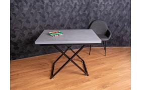 Кухонный стол трансформер Левмар Compact P02/S53 (Гриджио/черный)