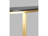 Консоль Stool Group АЛЬБА 115х30 Стекло черное/Сталь золото от производителя