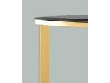 Консоль Stool Group АЛЬБА 115х30 Стекло черное/Сталь золото недорого