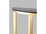 Консоль Stool Group АЛЬБА 115х30 Стекло черное/Сталь золото купить