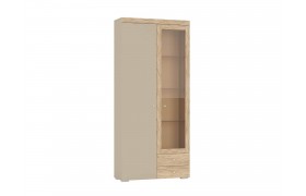 Шкаф 6-87002 2-х дверный со стеклом и двумя ящиками (ПАЛЕРМО) /
