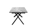 Стол DikLine KX160 керамика серый мрамор C31 глянец/опоры черные от производителя