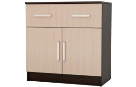 Комод Басямиф 1 ящик 2 двери (Венге / дуб беленый)