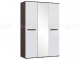 Ким Шкаф для одежды 3-дверный (Венге / Белый глянец) недорого