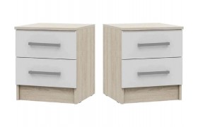 Тумба под телевизор Мартина прикроватные (Сонома / Белый глянец)