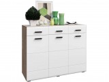 Нэнси NEW МДФ Комод (3дв.+3ящ.) (Белый глянец, Венге) распродажа