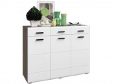 Нэнси NEW МДФ Комод (3дв.+3ящ.) (Белый глянец, Венге) недорого