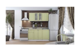 Кухня МДФ Хозяюшка 1500 (Фисташка, Белый)