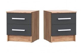 Комод Мартина Тумбы прикроватные (Крафт / Графит)