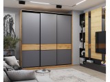 Шкаф-купе SLIM,184*60, Дуб вотан, Серый от производителя