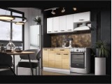 Кухня ЛДСП Хозяюшка 1200 +ГАЗ600 (Вотан / Белый глянец, Белый) недорого
