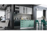 Кухня МДФ Агава 1600 (лиственница темная, Белый) распродажа