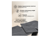 Петир 120(160)х80х75 larka grey / черный Керамический стол купить