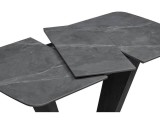 Петир 120(160)х80х75 larka grey / черный Керамический стол недорого