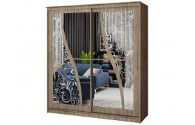 Шкаф-купе Элегант 2 2000 (Ясень шимо темный)